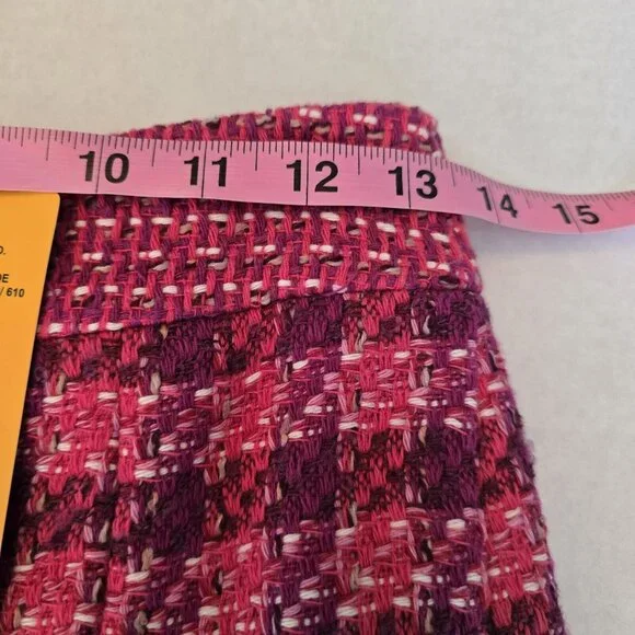 Tory Burch Merlot Multi Tweed Darren Straight Pencil Skirt Size 2 NWT 18121309 - Picture 9 of 11
